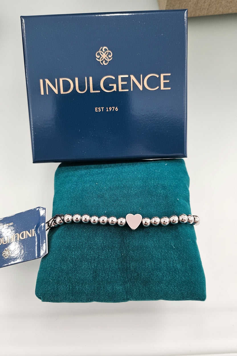 Silver heart slider Bracelet