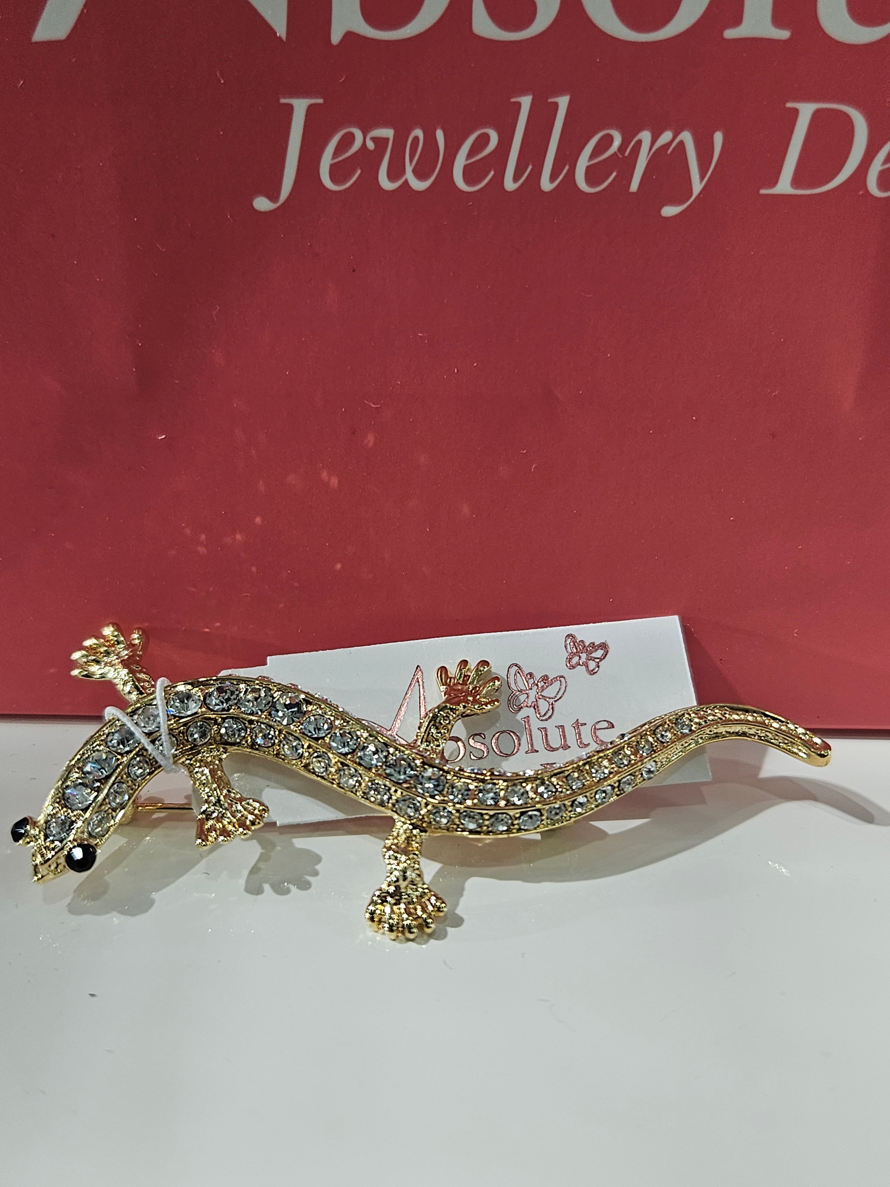 Absolute Goldplated Salamander Brooch