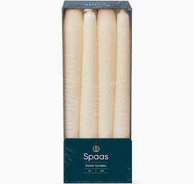 Set 8 Dinner Candles Cream