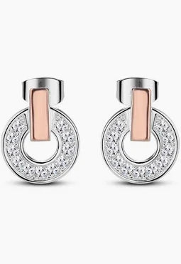Newbridge  Silver & Rose Gold Plated Tiamo Earrings