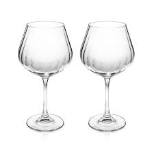 Tipperary Crystal Set of 2 Ripple Crystal Gin Glasses