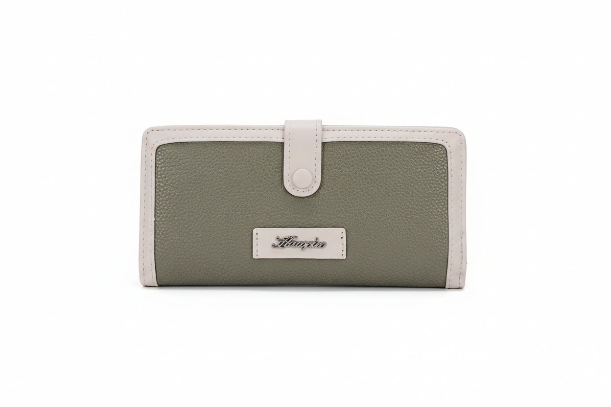 Hampton Iris Zip Around Purse Green
