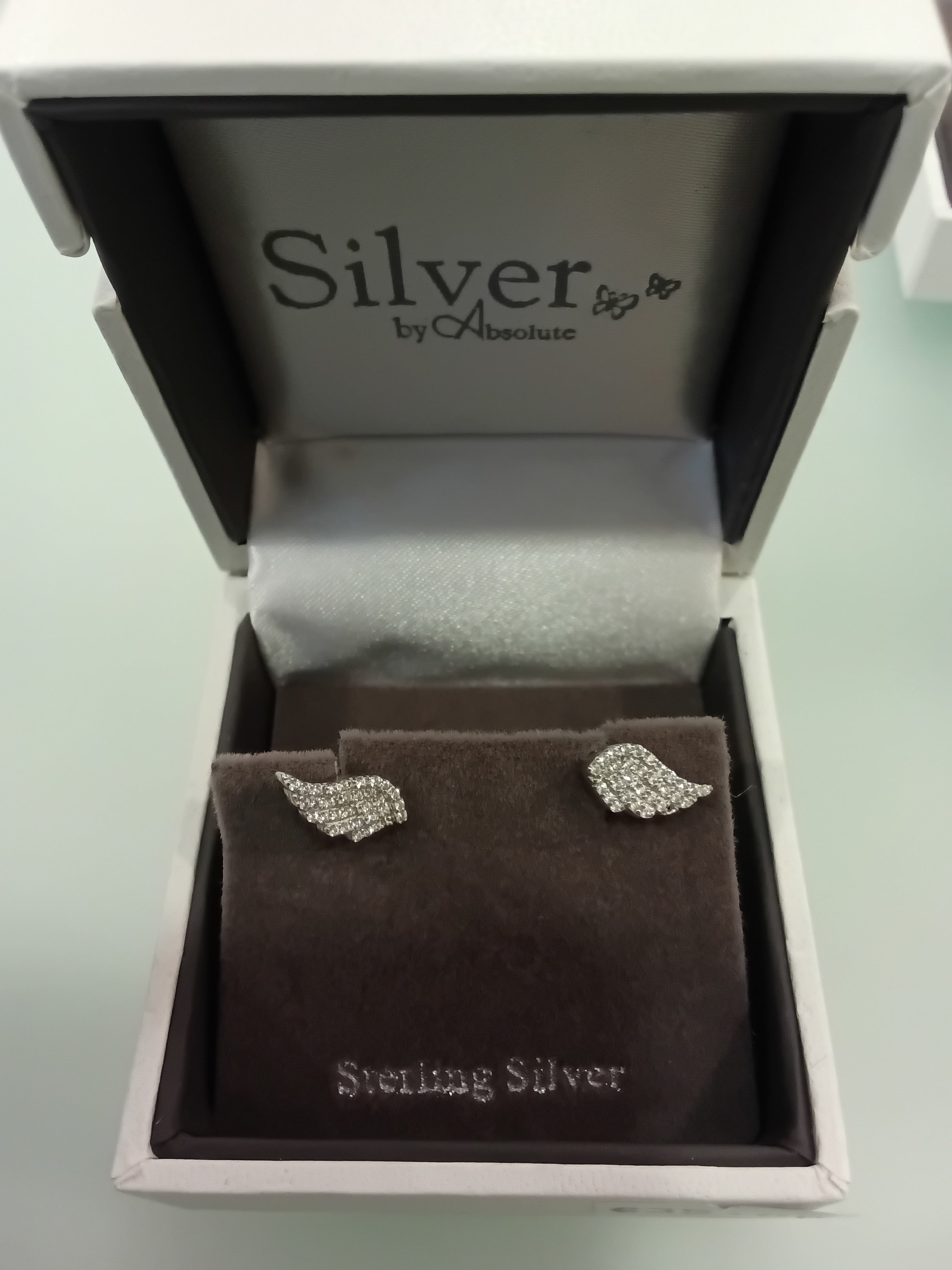 Silver by Absolute Angel Wings Earrings