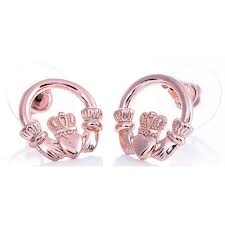 Rosegold Cladagh Earrings