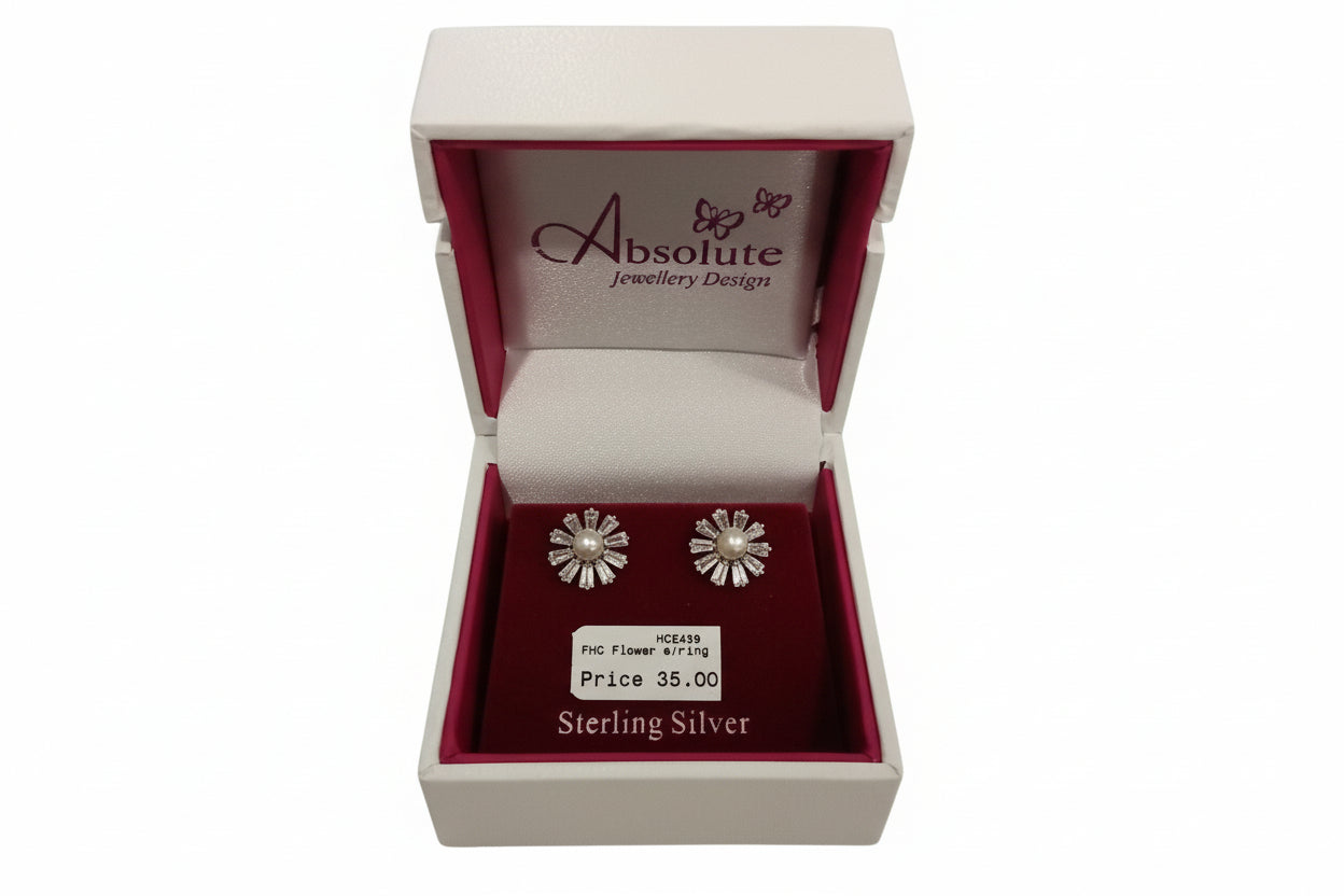 Absolute Sterling Silver Flower Earrings