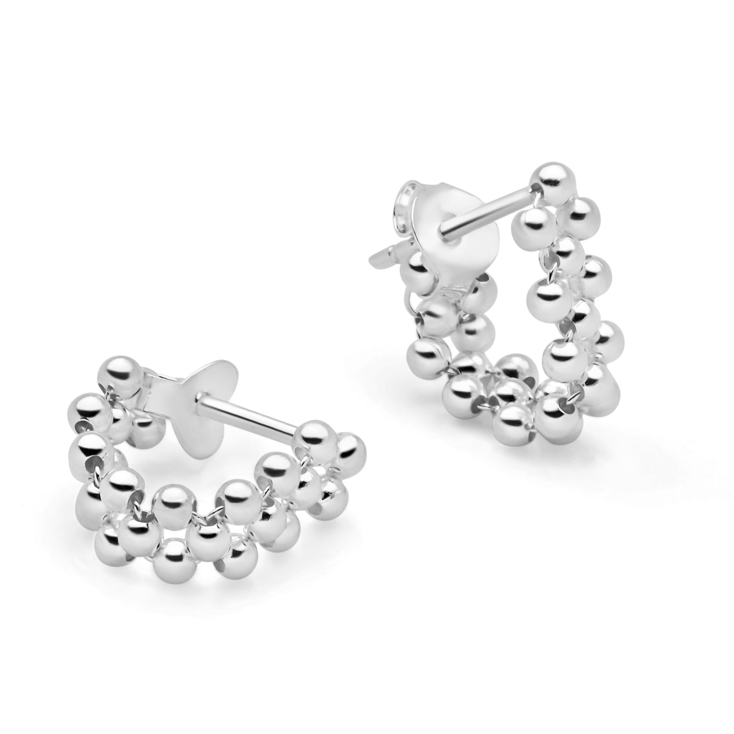 Equilibrium Bubble Effect Silver Plated Earrings