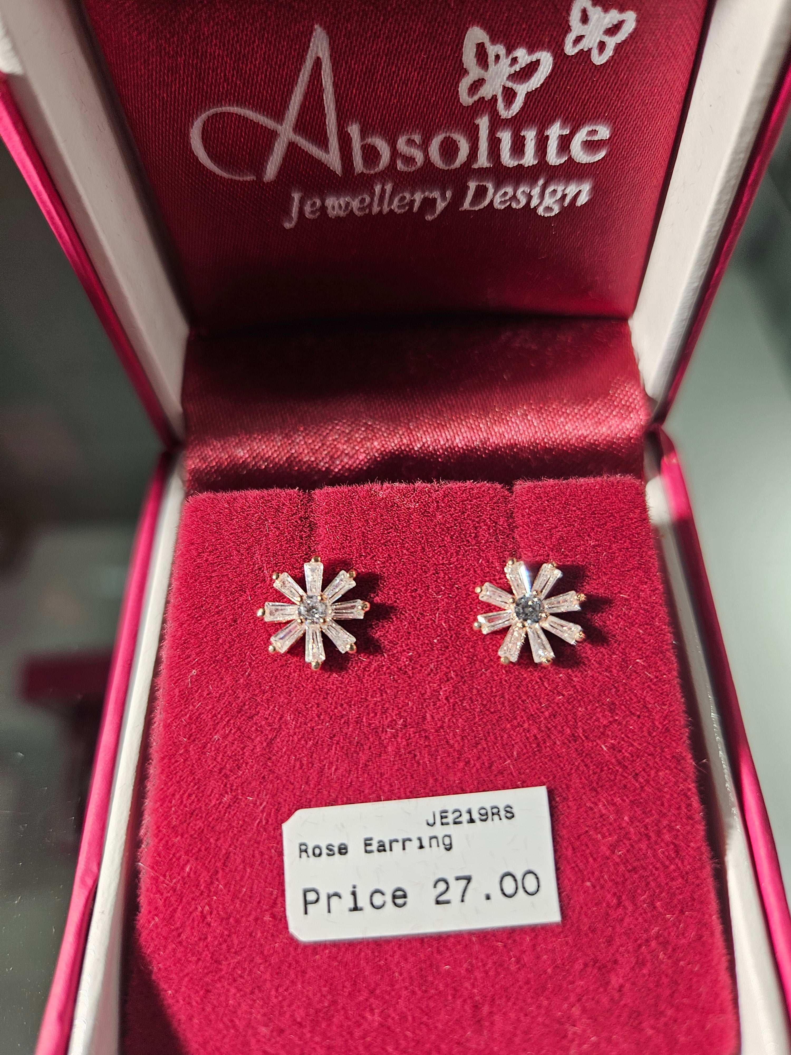 Absolute Rosegold  Plated  Flower Earrings