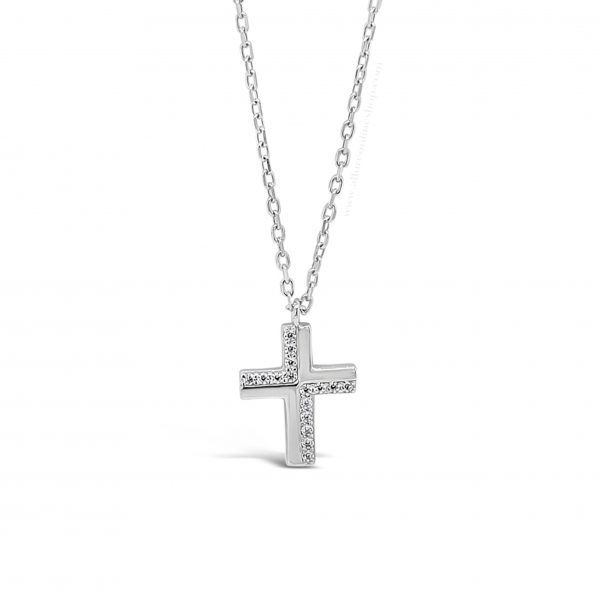 Absolute Kids Silver Two Tone Cross