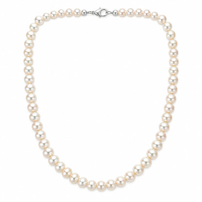 Sterling Silver A Potato 5/5.5mm Fresh Water Pearl Necklace