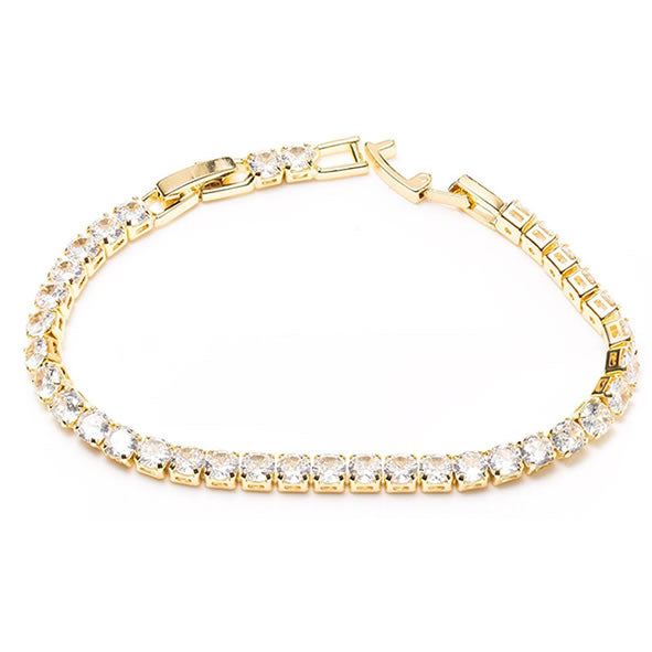 Newgrange Yellow Gold Tennis Diamond Bracelet