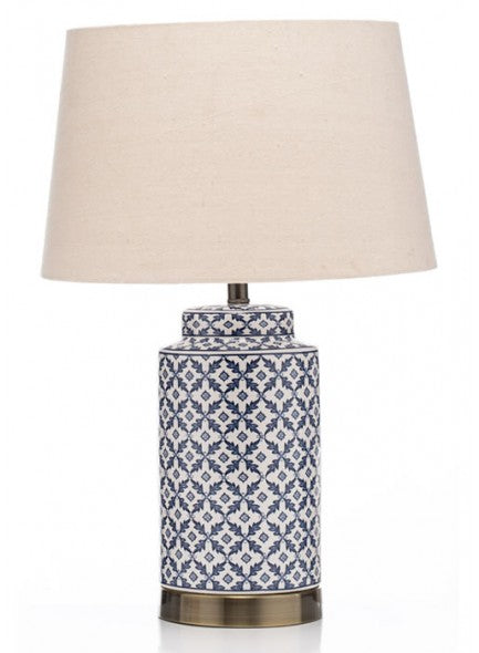 The Grange Collection Blue Table Lamp