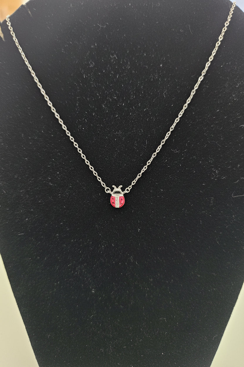 Sterling Silver Ladybird Necklace