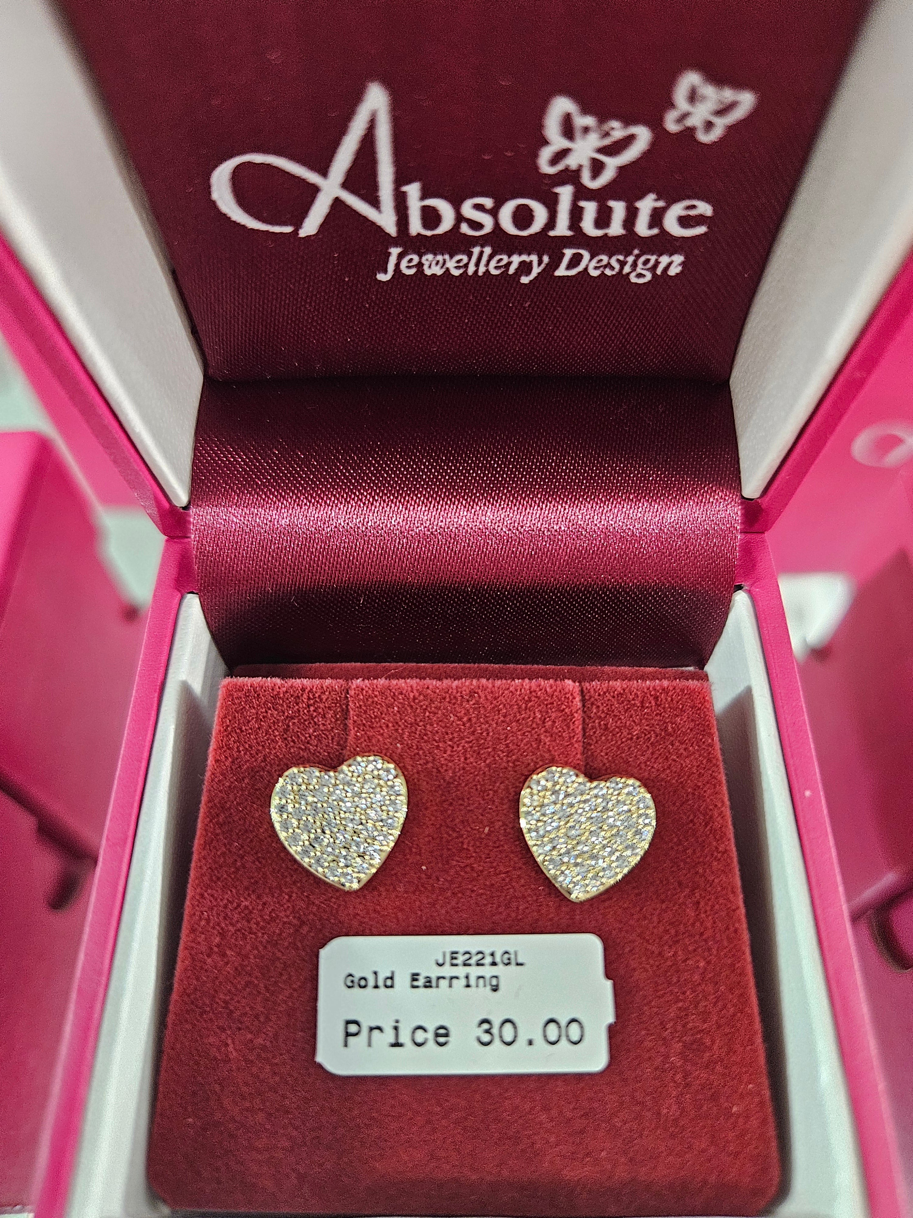 Absolute Goldplated Heart Earrings