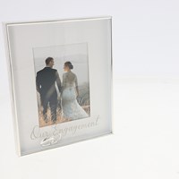 Silver Script Engagment Frame 4 x 6