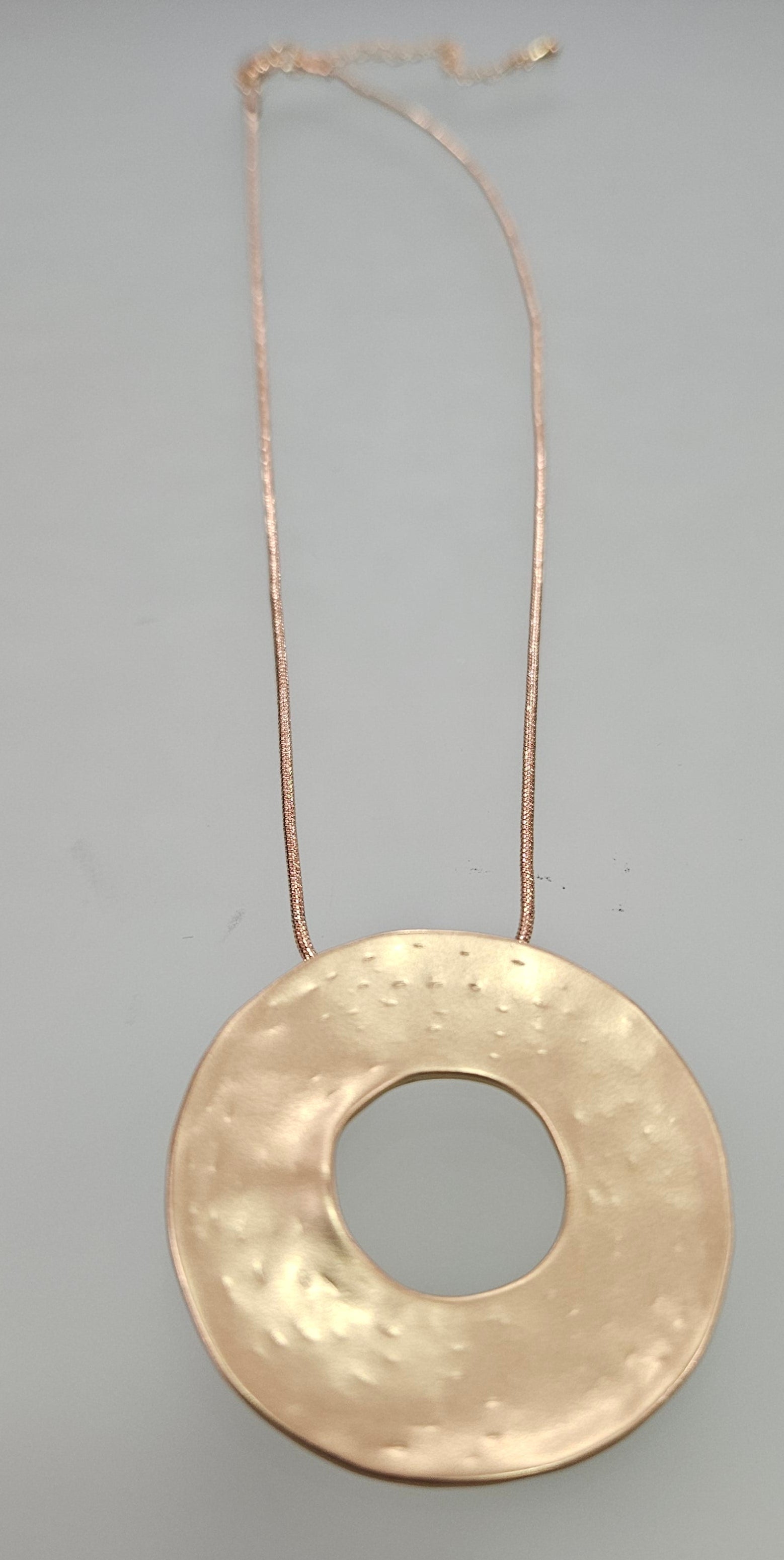 Gold Pendant with Circular Disc