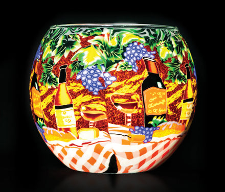 Wine setting tea lights holder