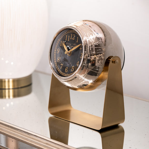 Nickle Mantle Clock 21cm