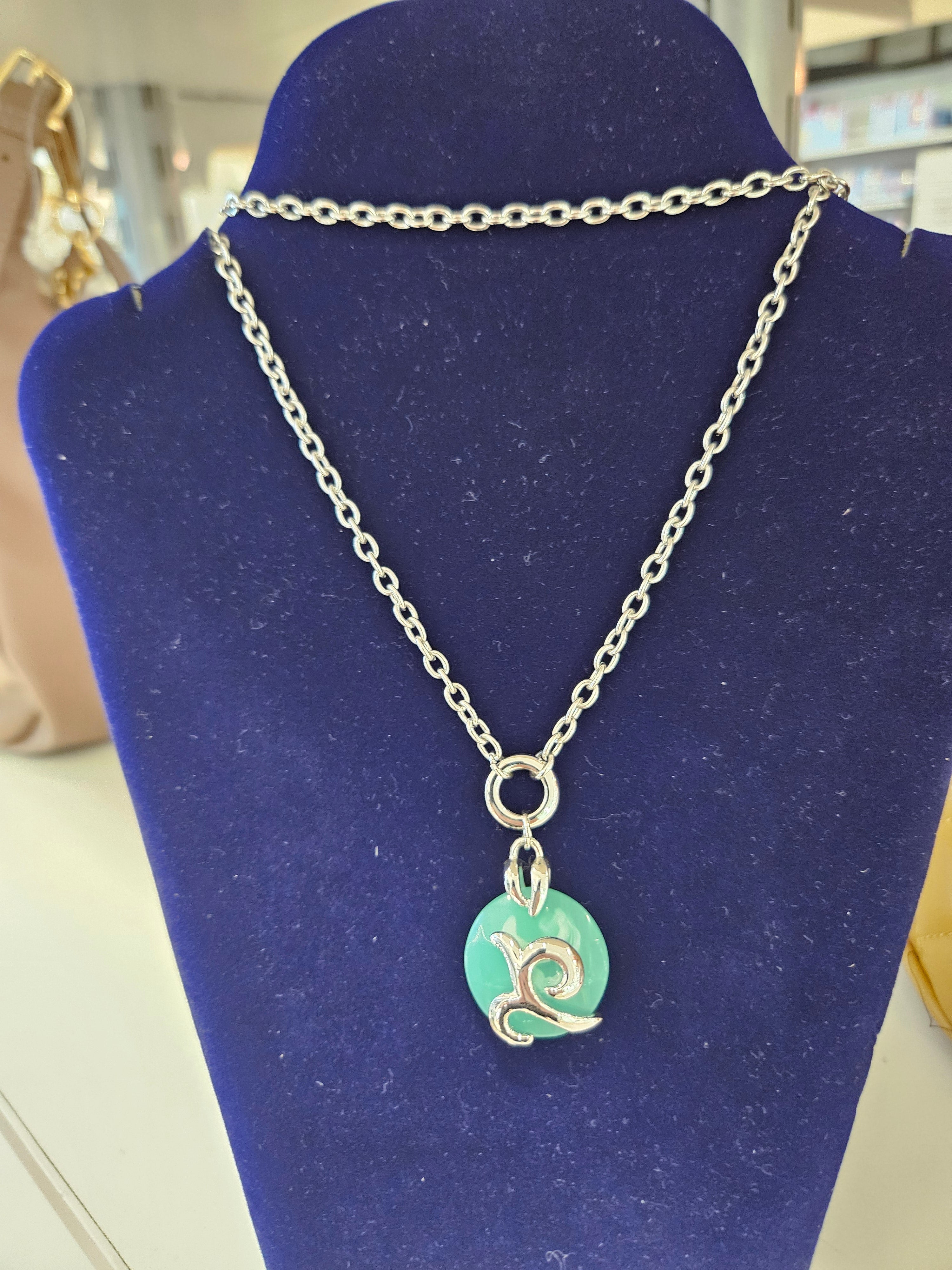 Absolute Silver Plated with Turquoise Pendant