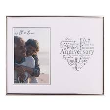 Anniversary  Silver Heart Frame 4 x 6