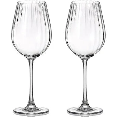 Tipperary Crystal Ripple Set of 2 Wine Glasses