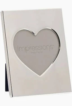 Silver Heart Frame 5 x 5