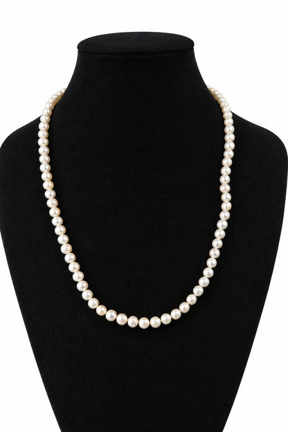 Sterling Silver A Potato 4/4.5mm Fresh Water Pearl Necklace