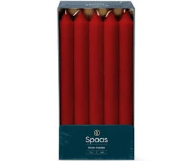 Set 8 Dinner Candles Red