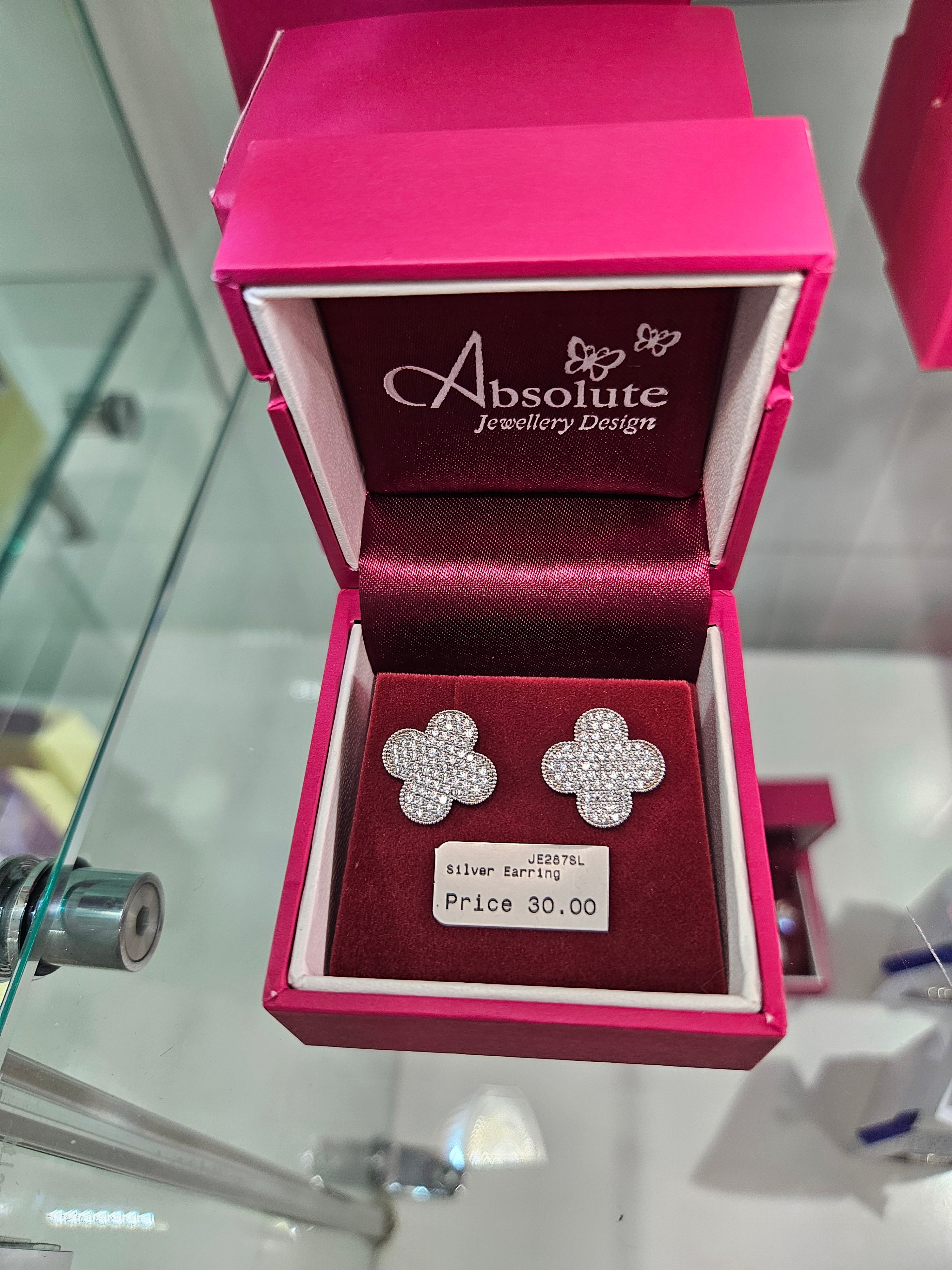 Absolute Silverplated  Clover Earrings