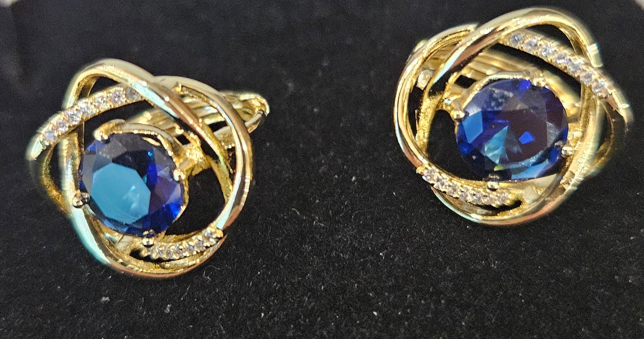 Sapphire Hoop Earrings