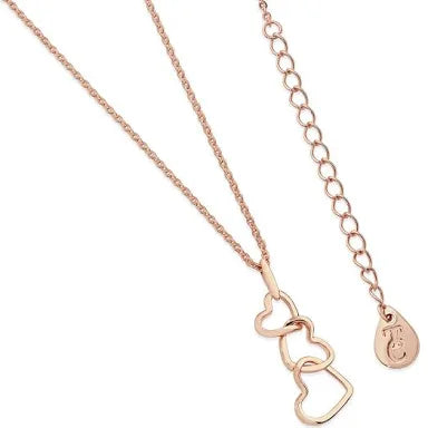 Tipperar Crystal TRIPLE HEART DROP PENDANT RG