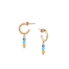 Tipperary Bougie Beads Turquoise Mini Hoop Earring