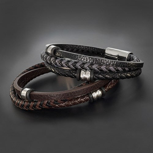Equilibrium For Men Knotted  Leather Bracelet