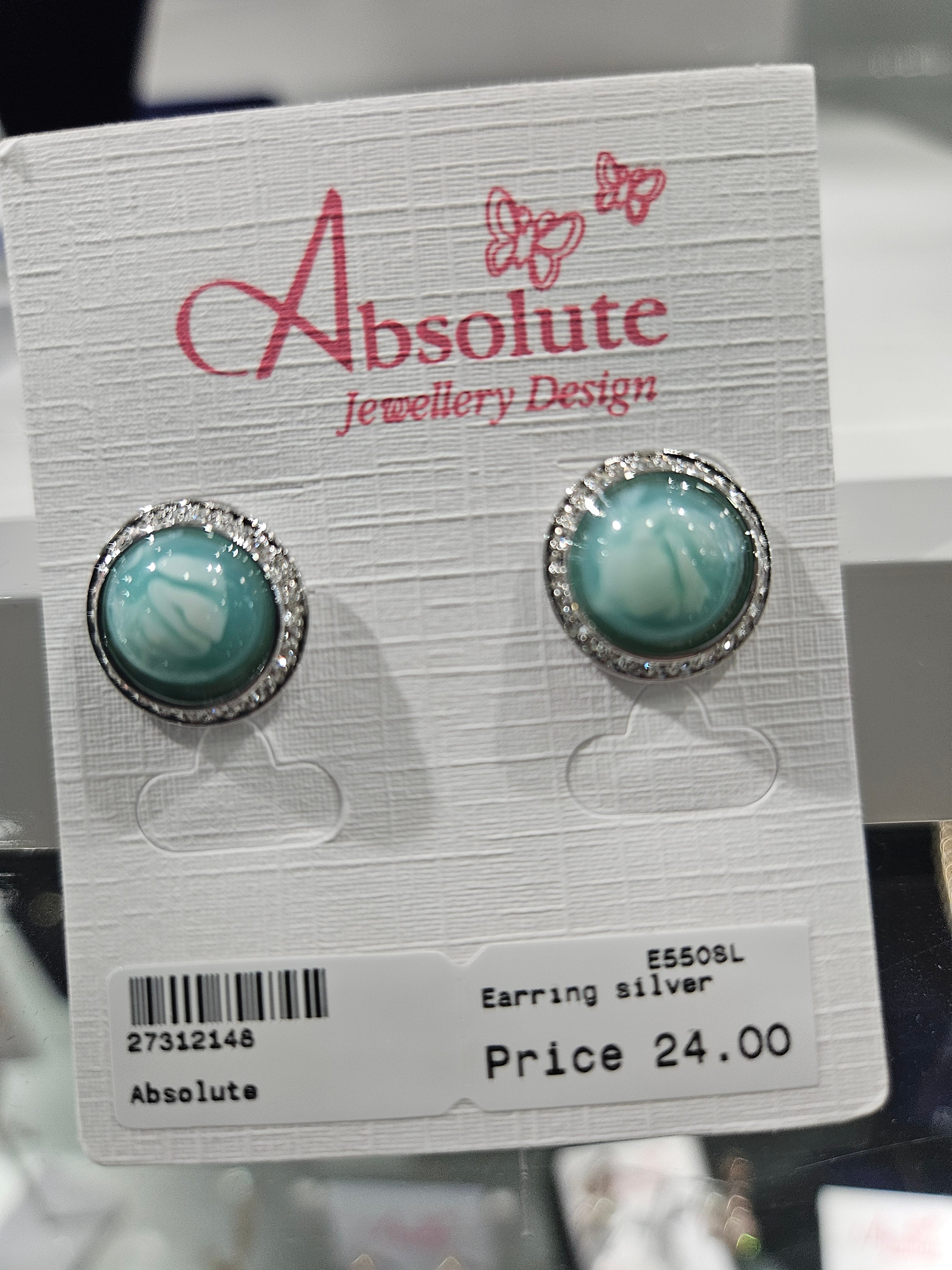Absolute Silverplated with Turquoise Ston Earrings