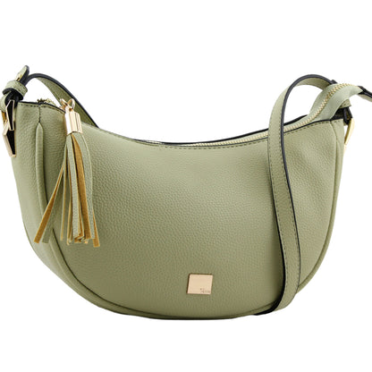 Dice Nova Moon Shaped Body Bag Green, Beige