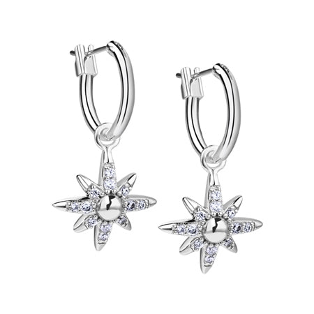 Newbridge Silver Plated Star Earring Clear stones
