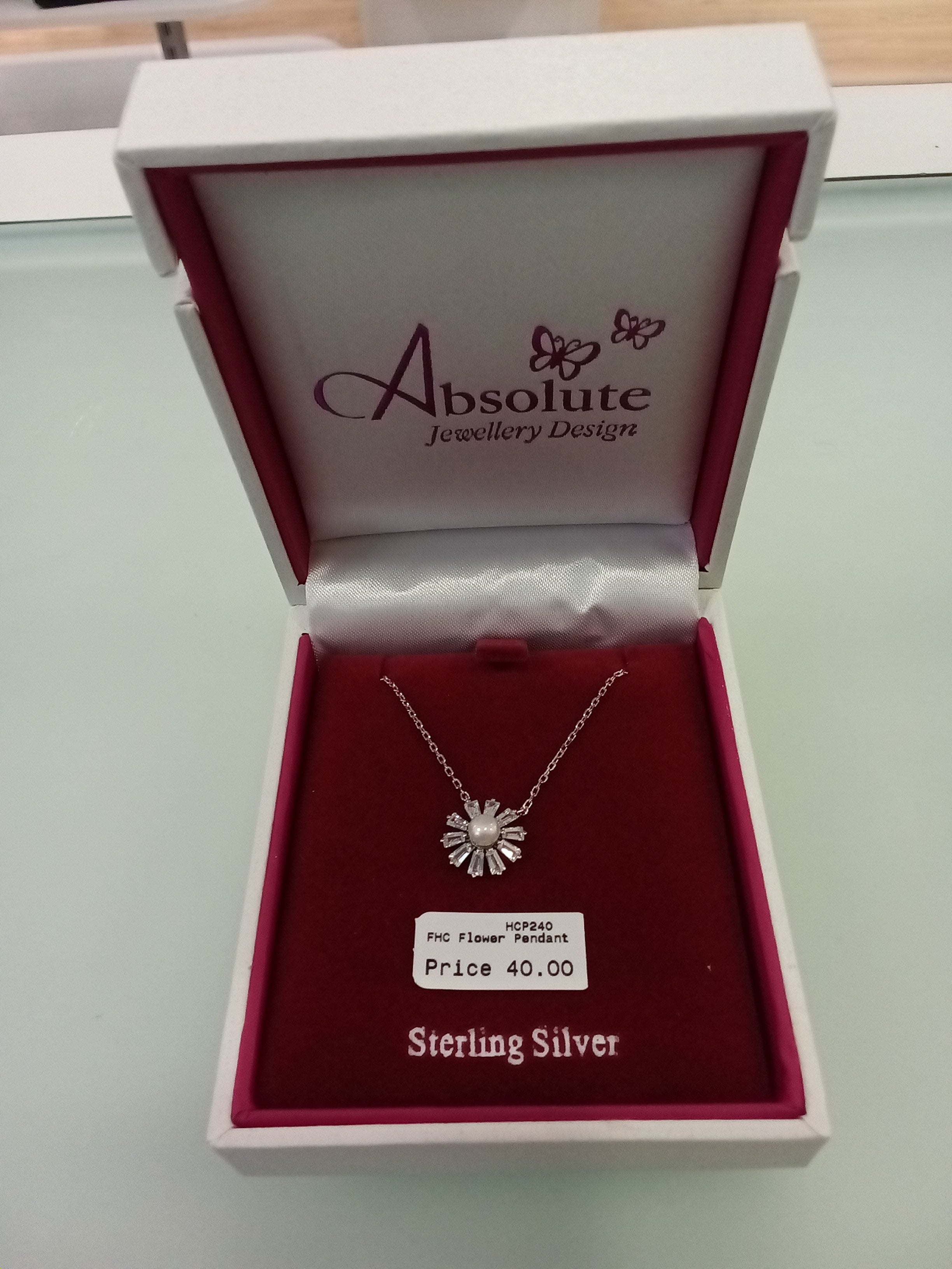 Absolute Sterling Silver Flower Necklace