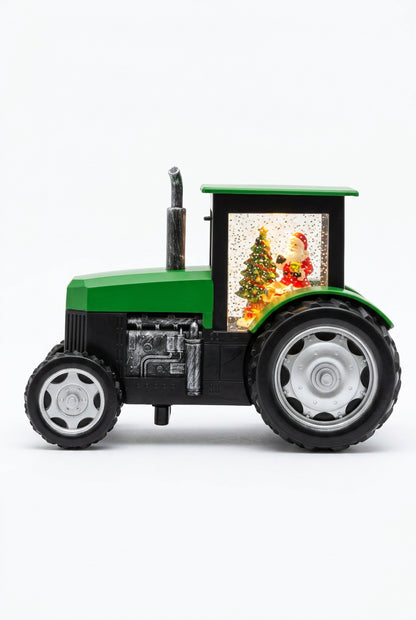 Tractor Snow Globe Green