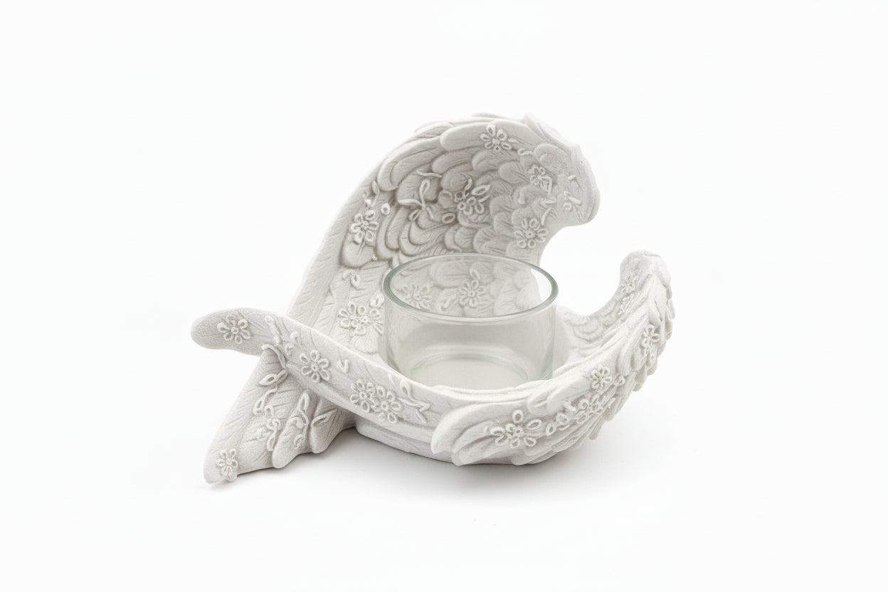 Angel Wings Holding Tea Light.