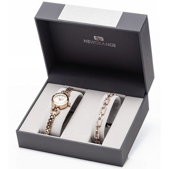 Newgrange Rose Gold Watch & Bracelet Sat