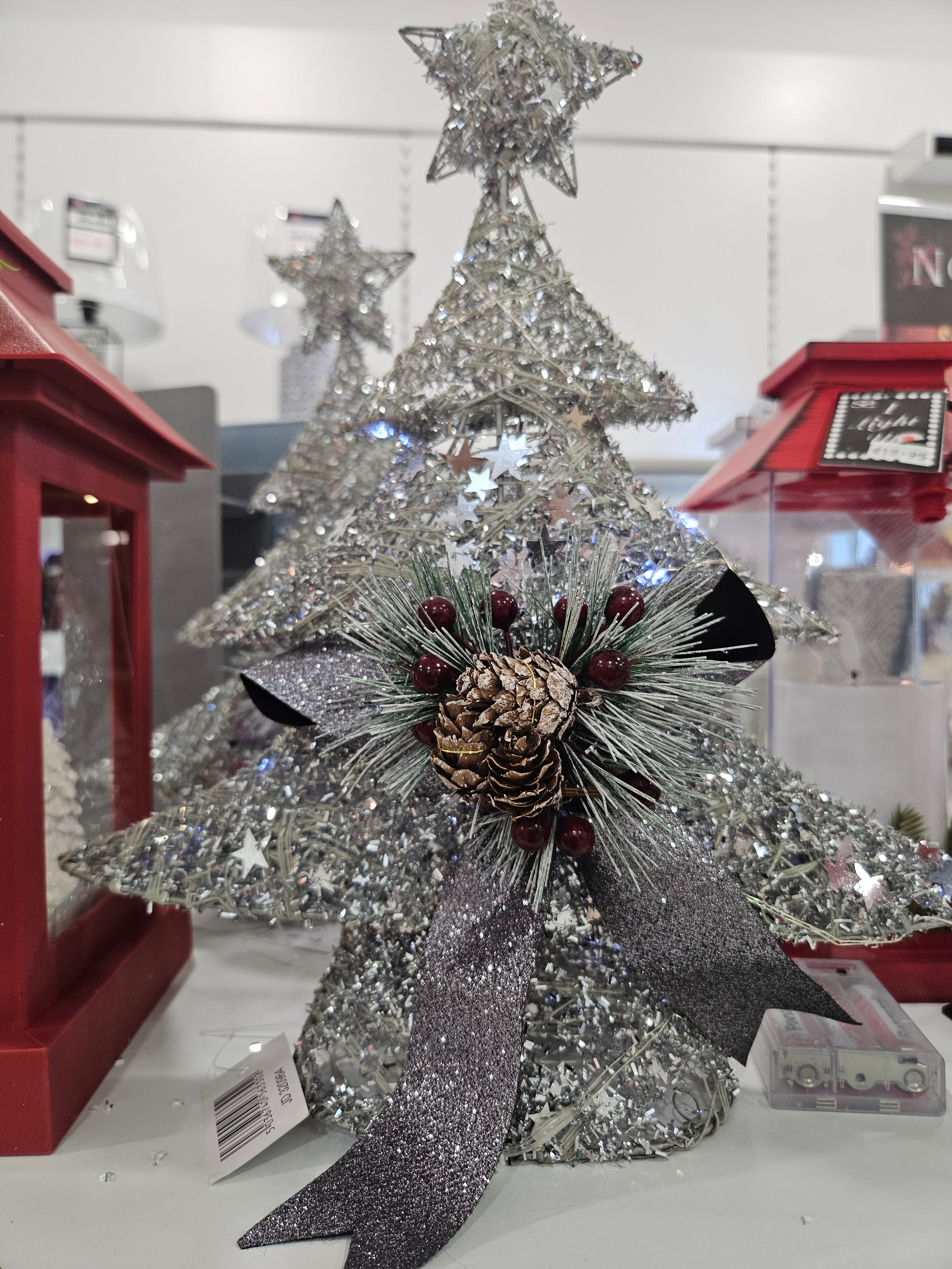 Silver Christmas Tree with LED Lights
