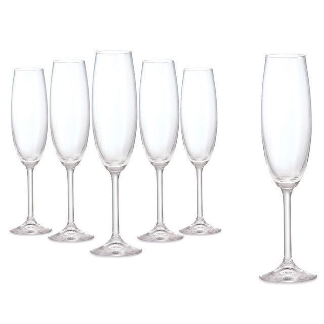 Tipperary Crystal  Connoisseur Set of 6 Champagne Glasses
