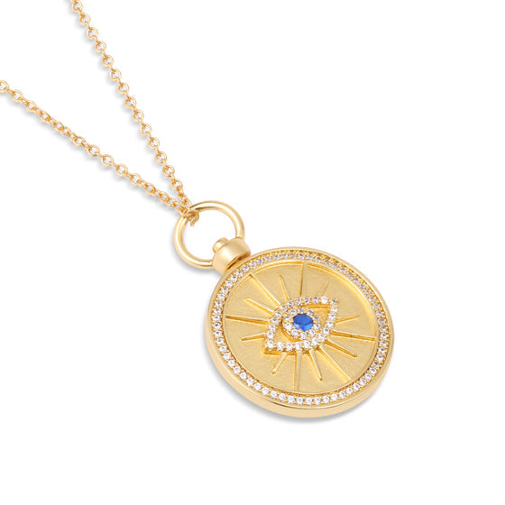 Newbridge Gold Plated Evil Eye Pendant