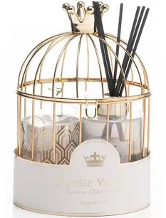 Newgrange Nordic Vetiver Fragranced Candle & Diffuser (Cage Set)