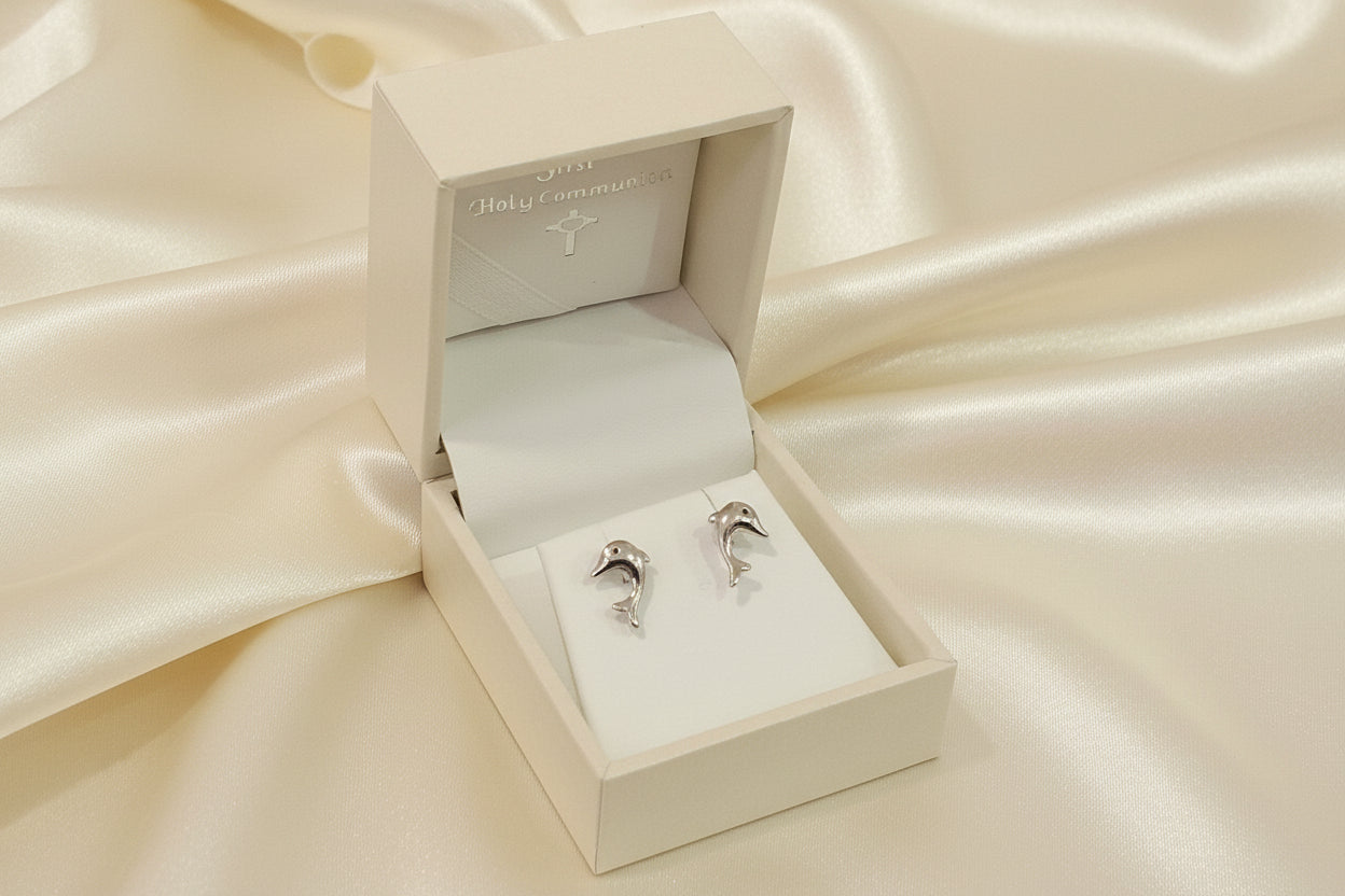 Sterling Silver Dolphin Earrings