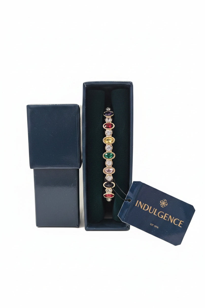 Goldplated Coloured Stone Bangle