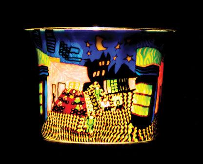 Snowed in tea light holder