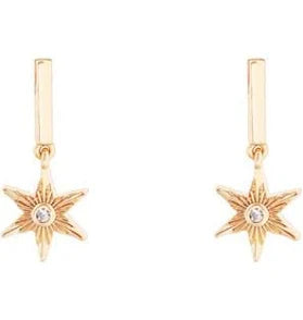 Tipperary Star Drop Earrings Gold