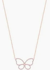 Tipperary Butterfly - Clear CZ Pendant Rose Gold