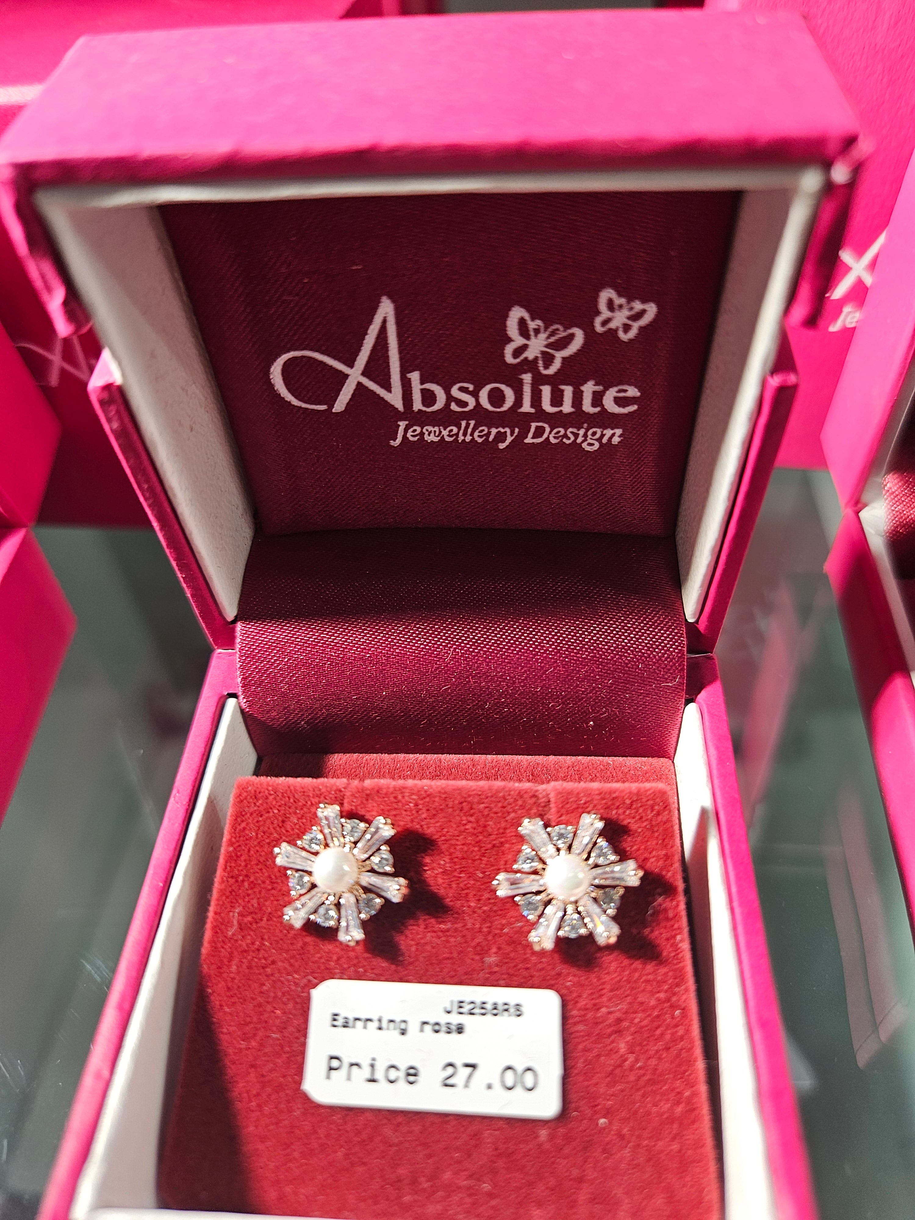 Absolute Rosegold Plated  Flower Earrings