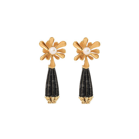 Aliza Black & Gold Earrings